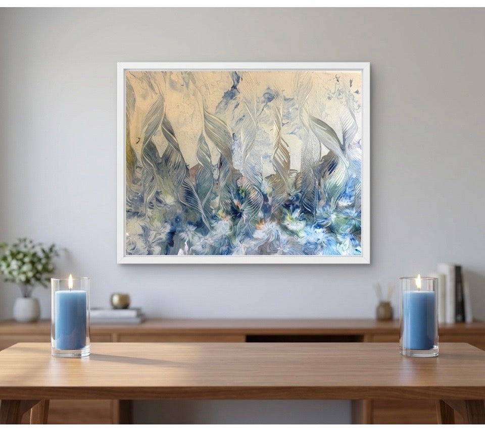 Custom acrylic ocean flow painting