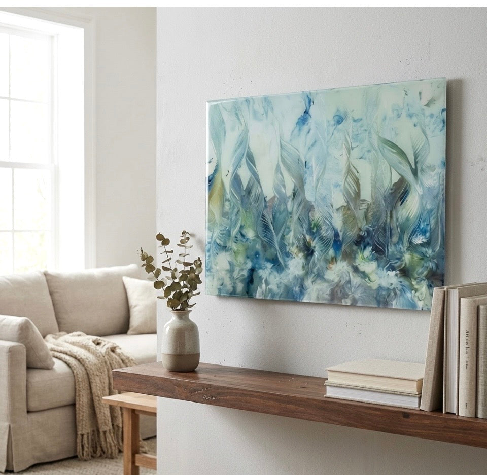 Custom acrylic ocean flow painting