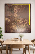 Handmade acrylic, abstract, painting, and Brown’s ￼